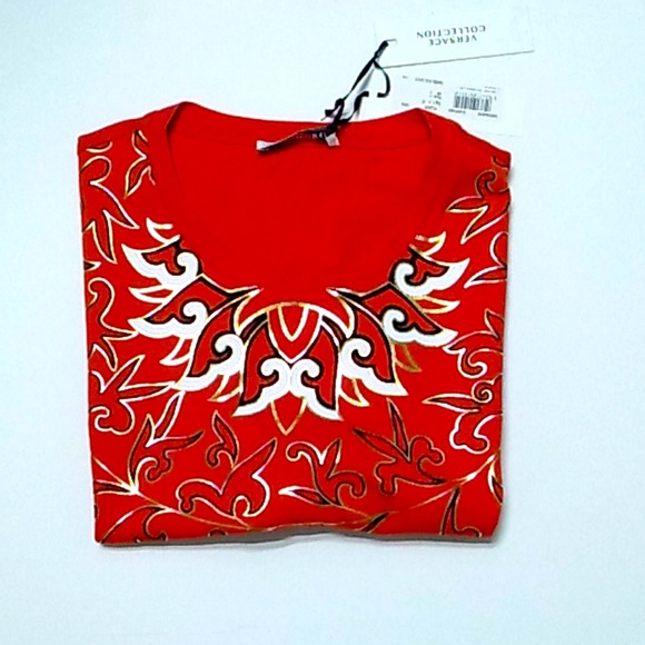 Versace Collection Foil-Print Graphic T-Shirt - Picture 4 of 6